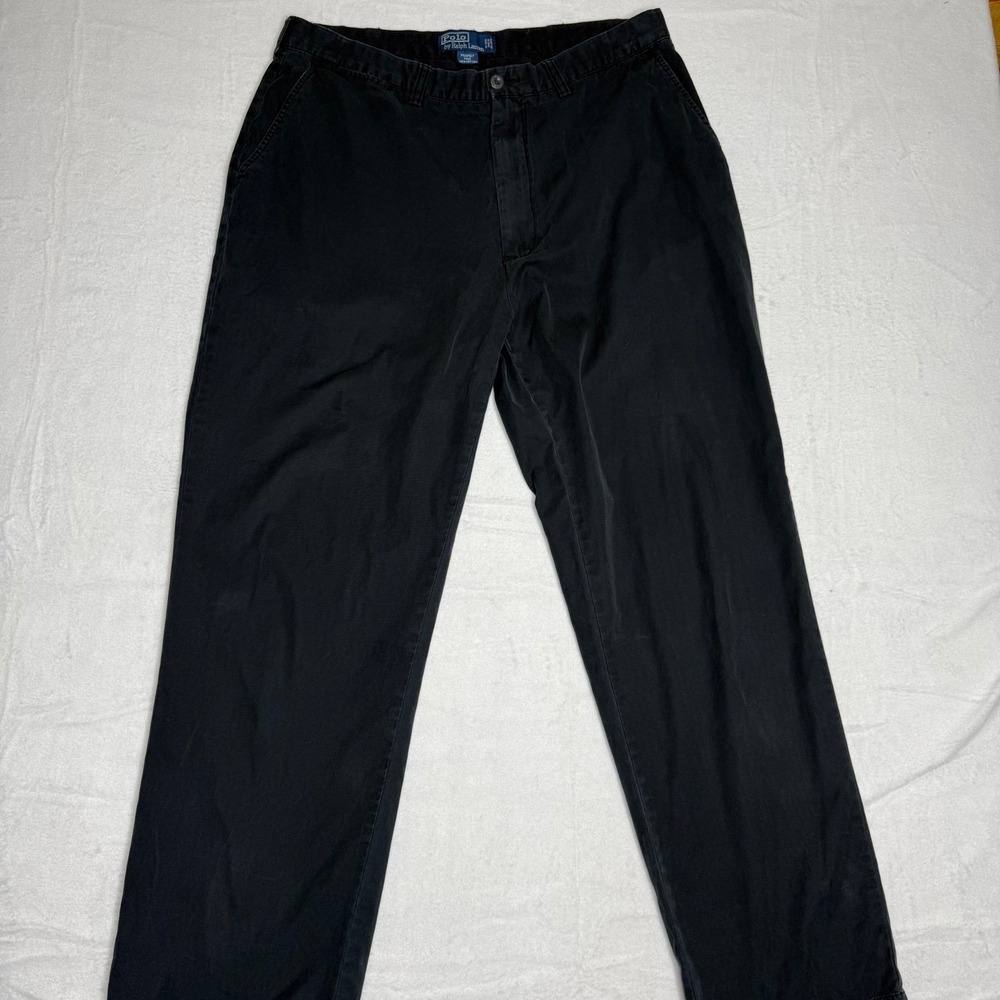Polo Ralph Lauren Prospect Pant Men's Black Cotton Casual Chino Trousers 36x32
